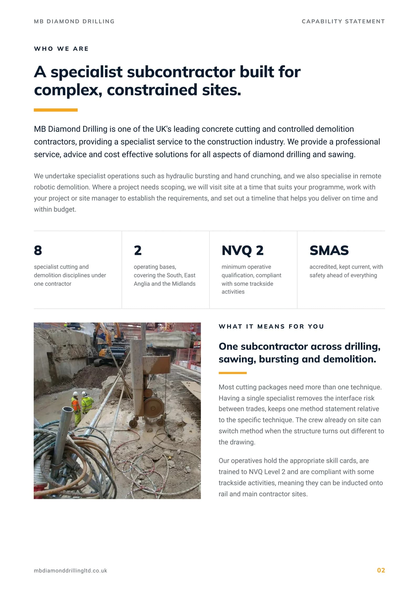 Capability statement, page 2